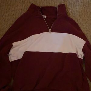 This is a cute burgundy crew neck